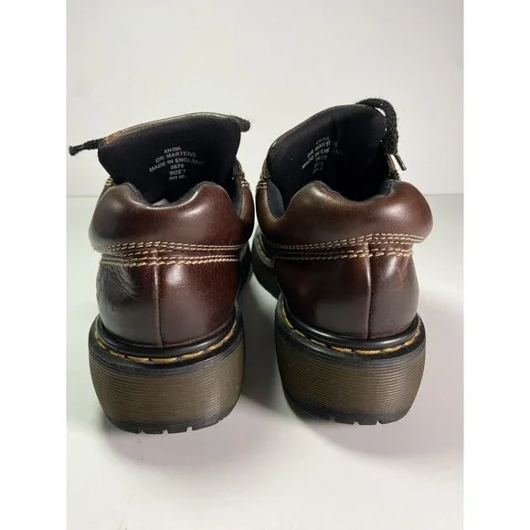 Vintage Dr Doc Martens Y2K Leather Oxford Chunky Platform Shoe Womens US Size 8 - Picture 4 of 14